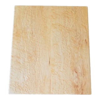 Vintage "Bird's Eye Primo Maple" Cutting Board With Sculpted Riser by Ed Wohl, Rare Design Collectible For Sale