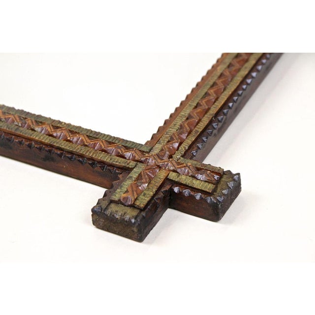 Tramp Art Wall Mirror, Austria, 1870s For Sale - Image 12 of 18