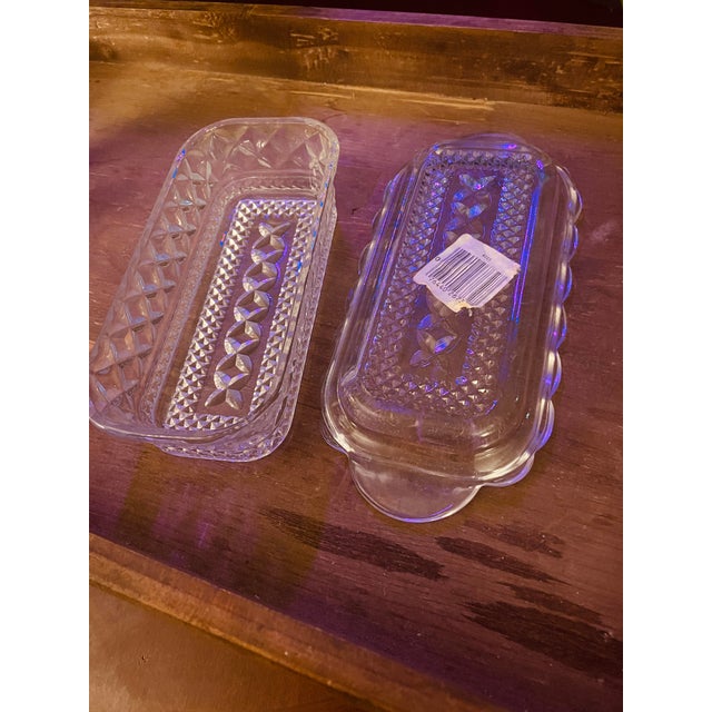 Anchor Hocking Vintage Anchor Hocking Covered Butter Dish For Sale - Image 4 of 6