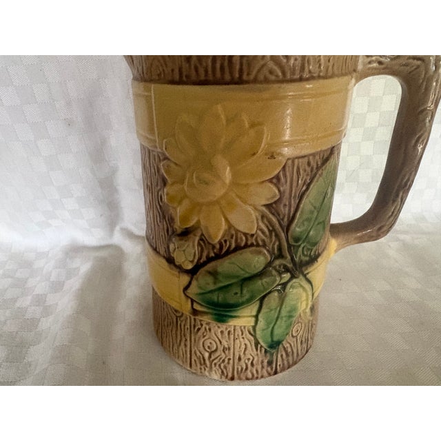 English 19th Century Majolica Pitcher For Sale - Image 3 of 12