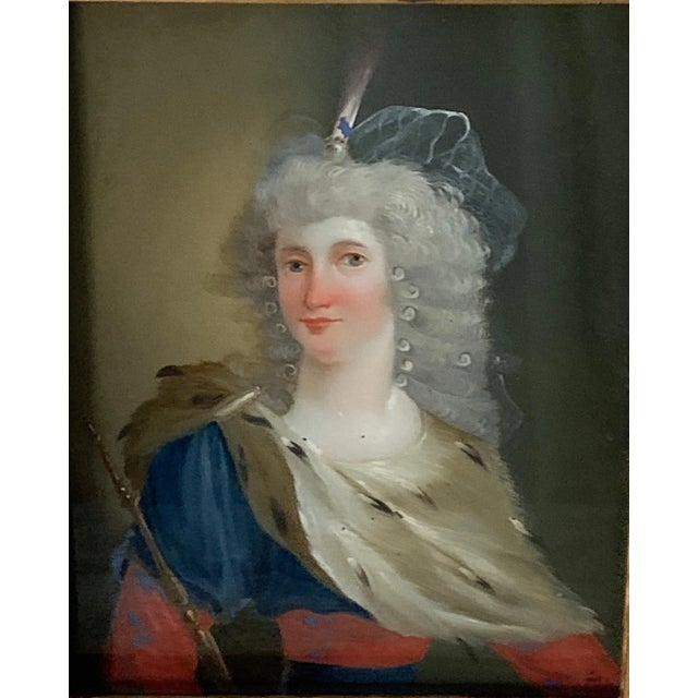 Glass 18th Century Reverse Painted Image on Glass For Sale - Image 7 of 13
