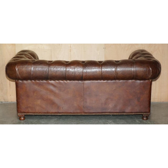 Vintage Heritage Chesterfield Sofa in Brown Leather from Halo For Sale - Image 15 of 18