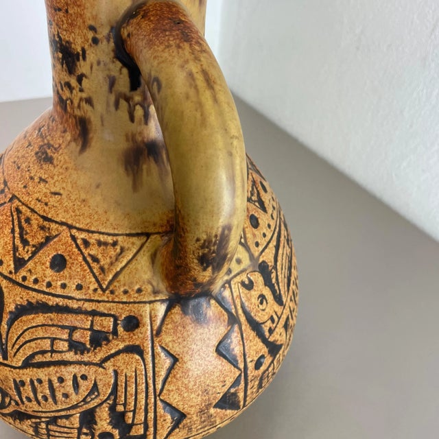 Pottery Fat Lava Maya Tiki Vase from Jasba Ceramics, Germany, 1970s For Sale - Image 12 of 18