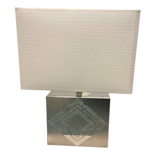 Large Architectural Chrome Table Lamp, 1970s For Sale