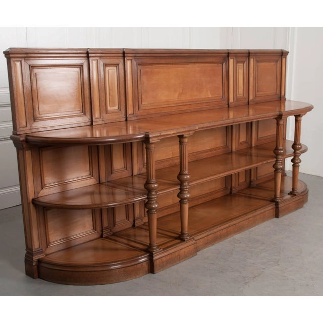 Brown Late 19th Century French Demilune Three Tier Buffet-Server For Sale - Image 8 of 13