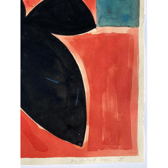 Paint 1988 Sidney Guberman Abstract Painting For Sale - Image 7 of 8
