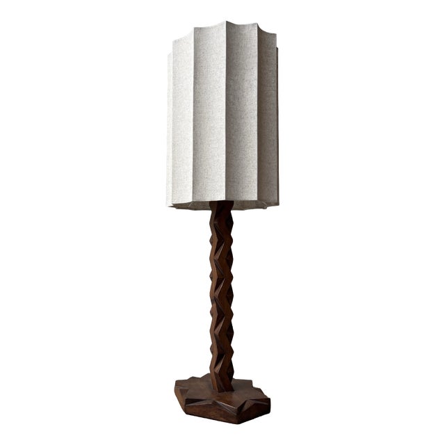 Vintage Handmade Sculptural Table Lamp in the style of Brancusi For Sale