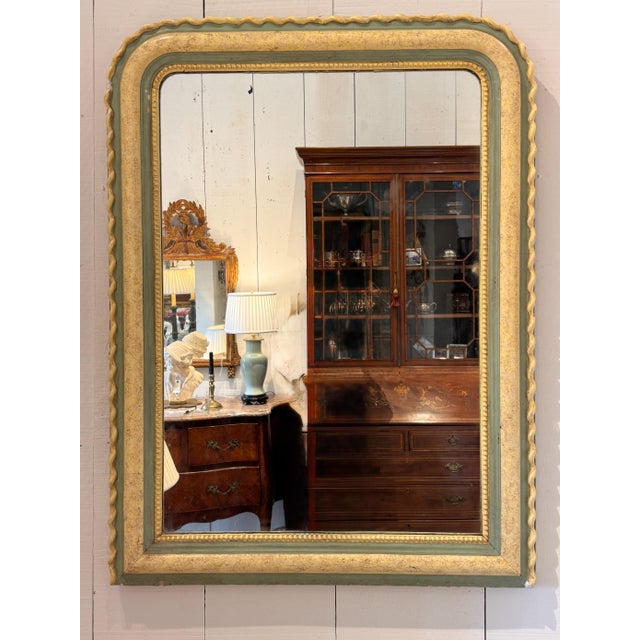 19th Century Painted Louis Philippe Mirror For Sale - Image 4 of 7