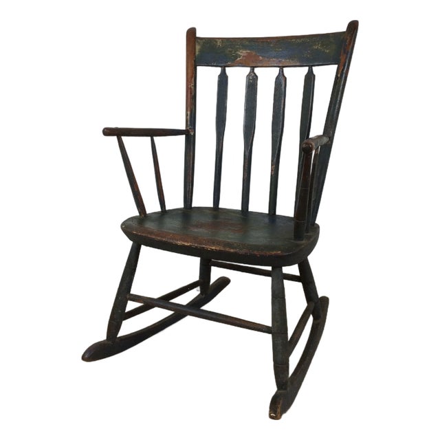 Antique Childs Rocking Chair With Excellent Patina For Sale