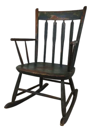 Antique Childs Rocking Chair With Excellent Patina