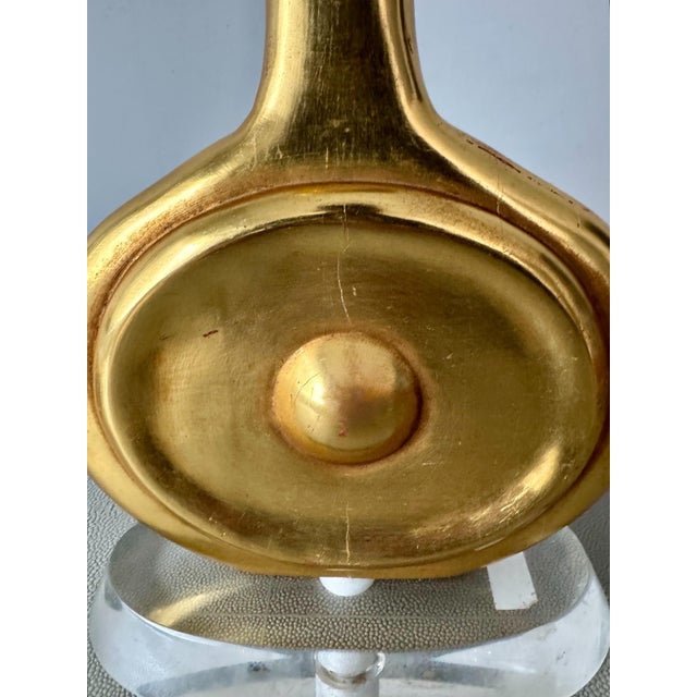 2000 - 2009 Modernist Giltwood Table Lamp For Sale - Image 5 of 5