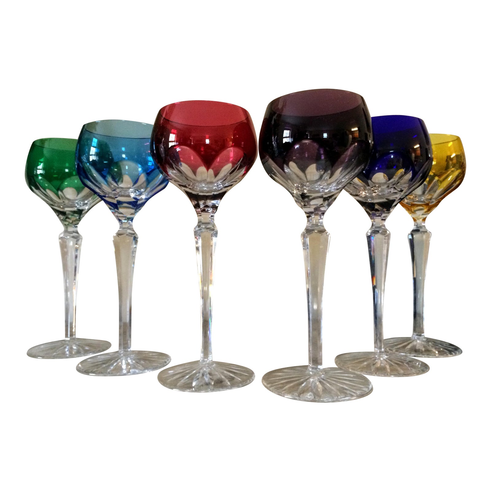 Faberge Lausanne Signed Hock Wine Glasses Set of 6 Chairish