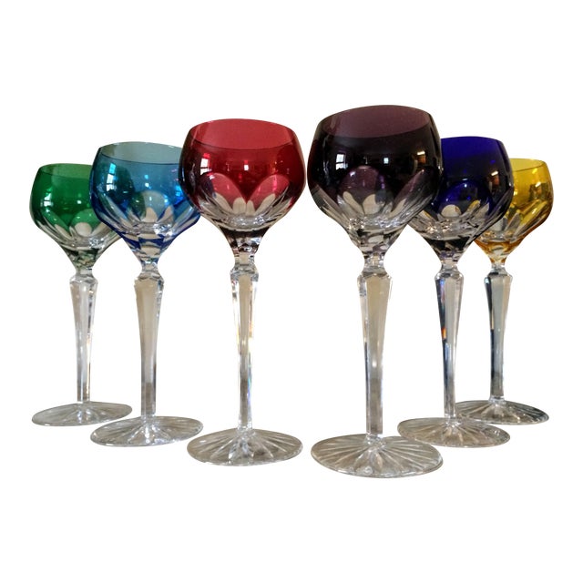 Faberge Lausanne Signed Hock Wine Glasses Set of 6 Chairish