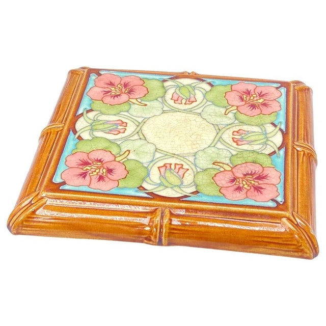 Ceramic Art Nouveau Trivet in Ceramic by Hippolyte Boulanger, 1920 For Sale - Image 7 of 7