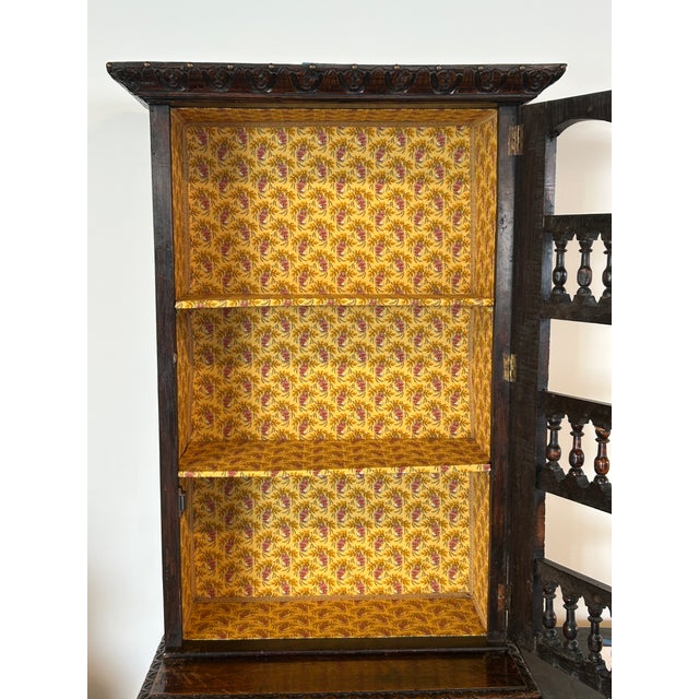 Victorian Style Carved Bookcase - Cupboard For Sale - Image 14 of 18