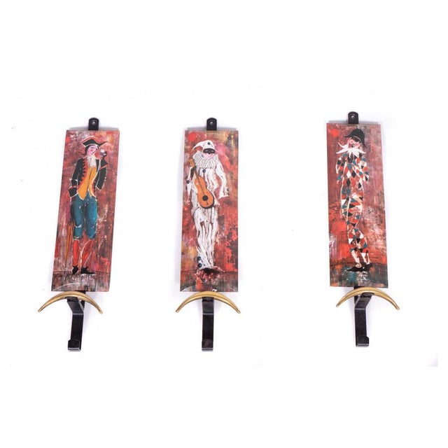 3 70s coat hangers Menenghino, Pulcinella, Allerchino.