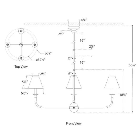 2020s Thomas O'Brien for Visual Comfort Signature Piaf Large Chandelier in Plaster White with Linen Shades For Sale - Image 5 of 5