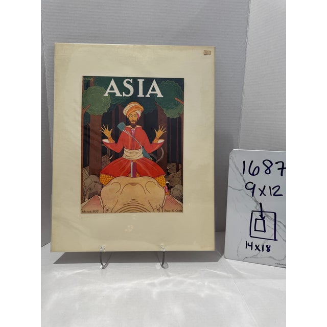 1925 Original Asia Magazine Cover, March Frank McIntosh, Art Deco, Matted For Sale In Atlanta - Image 6 of 6