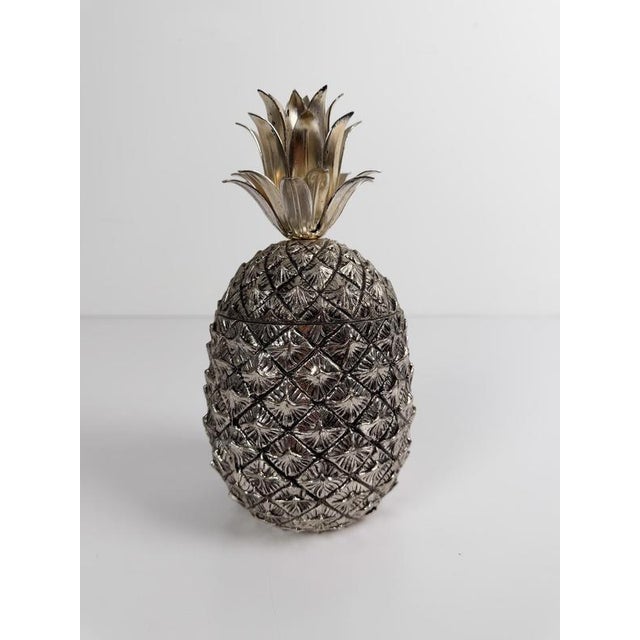 Mid-Century Pineapple Ice Bucket in Silvered Pewter attributed to Mauro Manetti, Italy, 1970s For Sale - Image 11 of 18