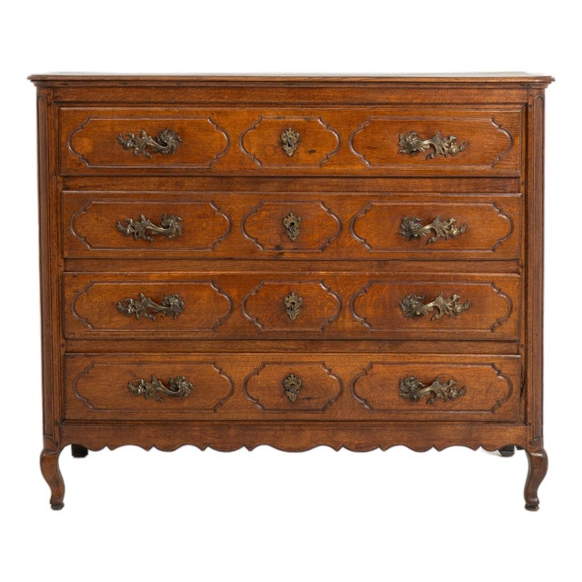 19th Century Louis XV Chest Of Drawers In Original Patina For Sale