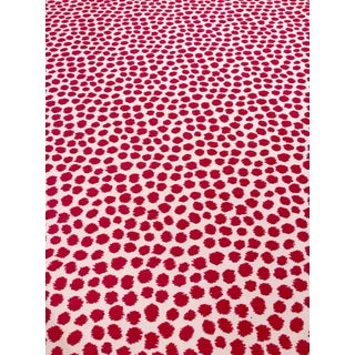 Thibaut Sunbrella Sarah Spot - Modern Peony Red & White Indoor/Outdoor Designer Upholstery Fabric - 8 Yards For Sale