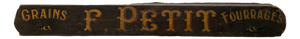 Large Grains Fourrages Sign Painted on Wood