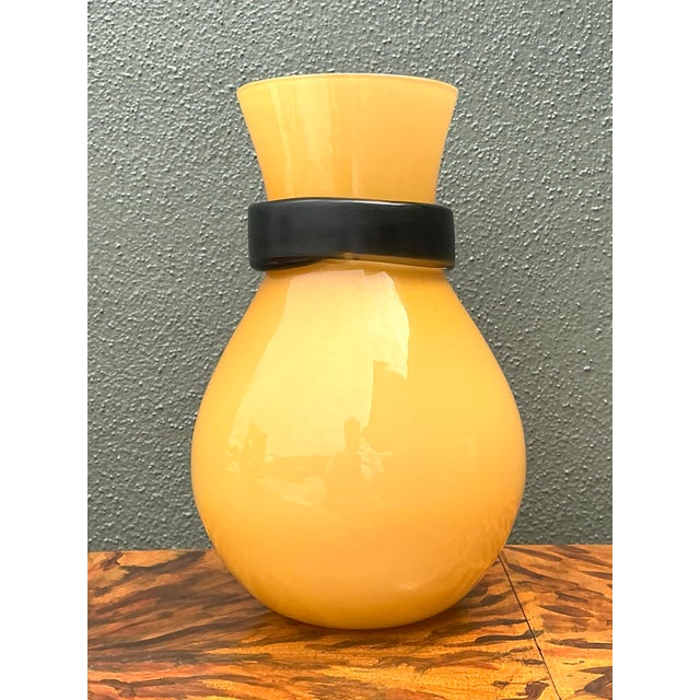 Vintage Italian Simon Moore for Salviati “Fasciati” Vase For Sale - Image 11 of 12