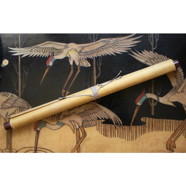 1900-1940s Large Japanese Silk Scroll Painting "Two Carps", Signed and Sealed For Sale - Image 12 of 15