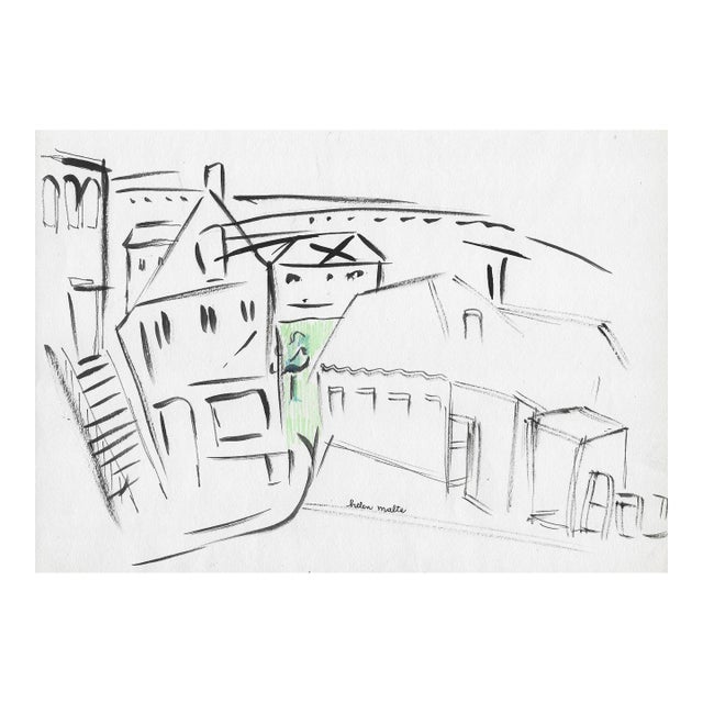 1930s Helen Malta Cityscape Painting For Sale