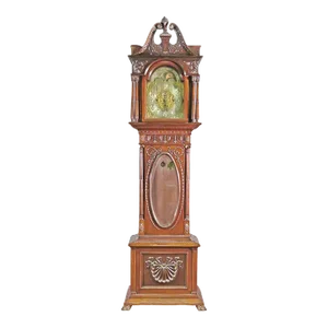 Early 1900s Carved Walnut Durfee Case Elliot Movement 5 Tube Grandfather Clock