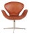The Swan Model 3320 in Cognac Leather by Arne Jacobsen for Fritz Hansen, 1960s For Sale
