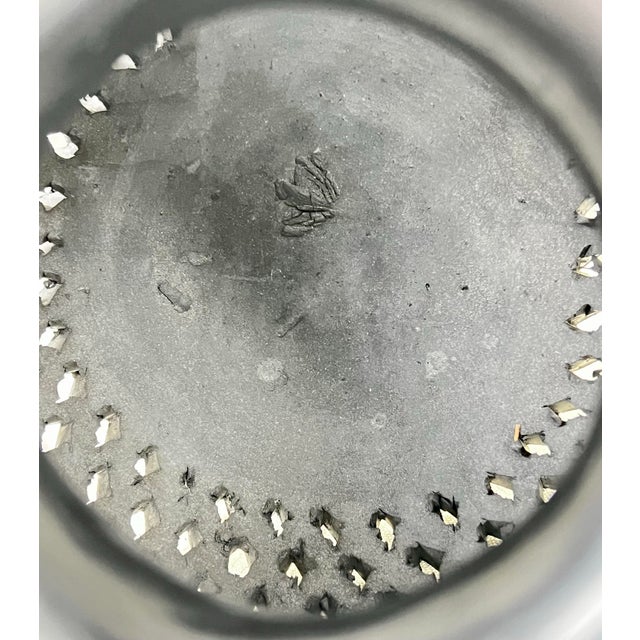 Black Hand-Carved Barro Negro Lattice Vessel, Sculptural Black Pottery Lantern Form For Sale - Image 8 of 11