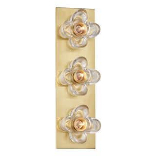 Mitzi Shea 16.5 in. 3 Light Bath and Vanity in Aged Brass Finish For Sale