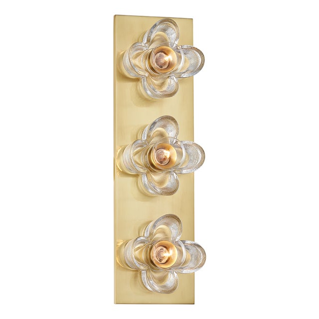 Mitzi Shea 16.5 in. 3 Light Bath and Vanity in Aged Brass Finish For Sale