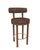 Contemporary Collector Modern Moca Bar Chair in Tricot Brown Fabric and Smoked Oak by Studio Rig For Sale - Image 3 of 6