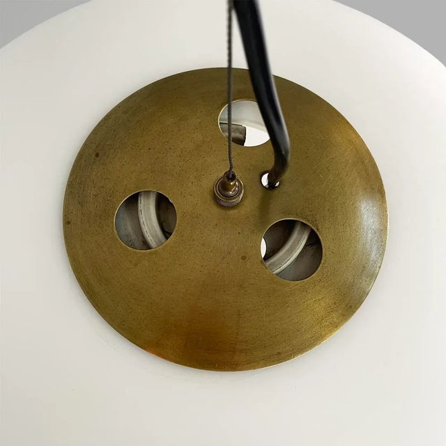 Mid-Century Modern Italian Opaline Glass Pendant Lamp from Stilnovo, 1960s For Sale - Image 6 of 15