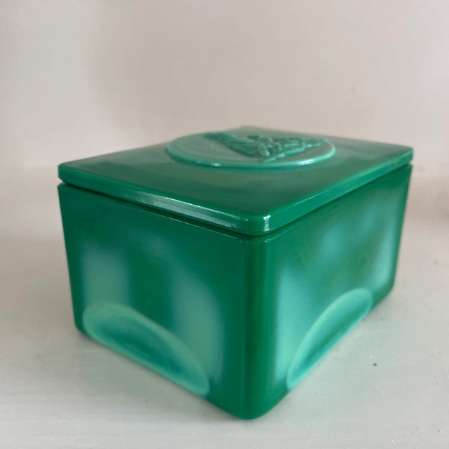 Late 19th Century Chinese Green Peking Glass Buddha Box For Sale - Image 4 of 13