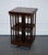 Mid-Centry Sheraton Revival Inlaid Revolving Bookcase End Table on Castors For Sale - Image 3 of 17