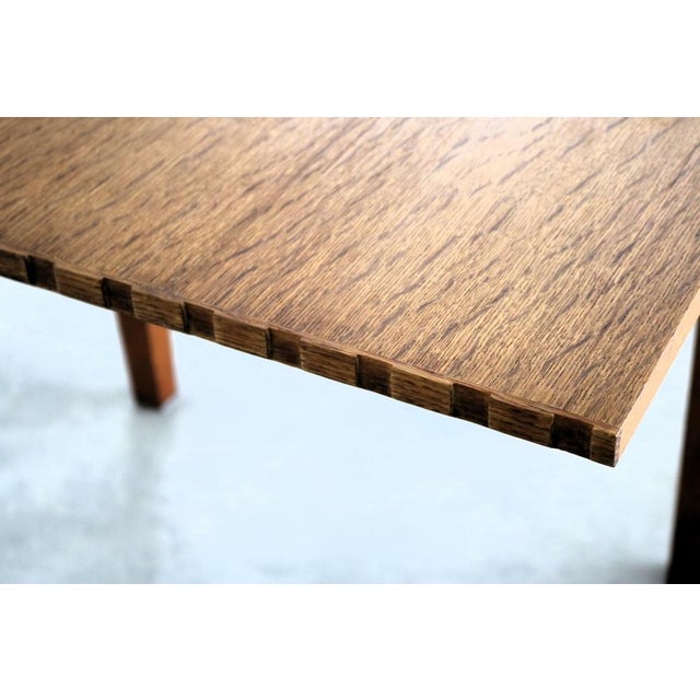 1960s Brutalist Dining Table in Oak by Henning Kjærnulf, 1960s For Sale - Image 5 of 14