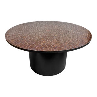 Outdoor 60" Round Mosaic Dining Table For Sale