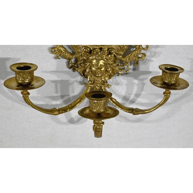 Napoleon III Gilded Bronze Wall Lights, Set of 2 For Sale - Image 15 of 18