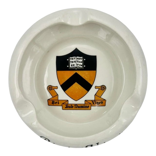 Vintage Princeton University Ceramic Ashtray Catchall Dish For Sale