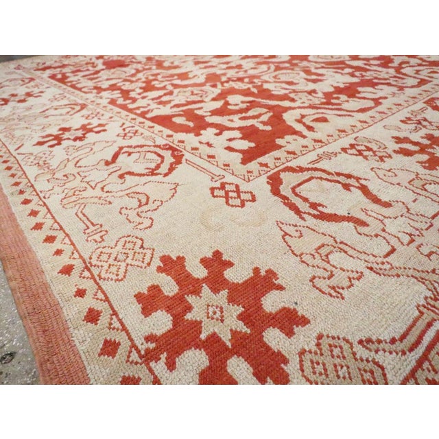 Textile Galerie Shabab Collection Early 20th Century Turkish Oushak Room Size Carpet For Sale - Image 7 of 8