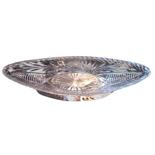 Unusual Shaped Cut Crystal Bowl Chairish
