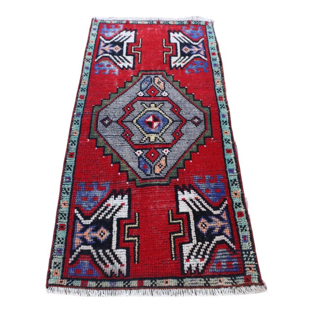 1960s Turkish Vintage Hand Knotted Rug For Sale