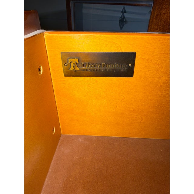 Liberty Furniture Solid Wood Lighted Display Cabinet For Sale - Image 11 of 12