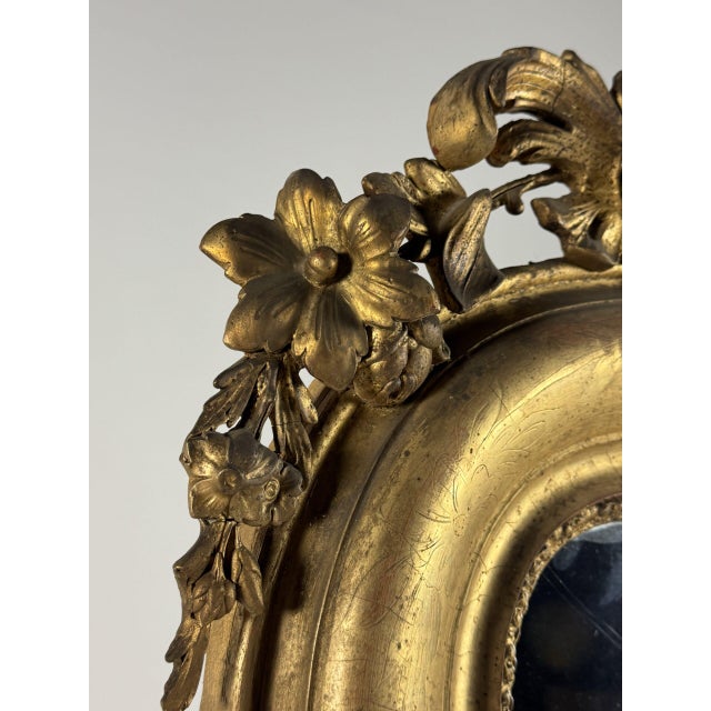 Antique 19th Century French Mirrors with Gilded Frames, Set of 2 For Sale - Image 11 of 18