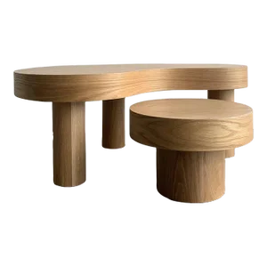 Made to Order Small Kidney Two Tiered Coffee Tables - Set of 2