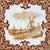 Serve in style with this charming antique French musical hot dish trivet, crafted circa 1870. The square piece features a...