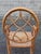 Vintage McGuire Style Faux Bamboo Rattan Spider Web Design Cracked Ice Caned Seat Armchair For Sale - Image 16 of 17